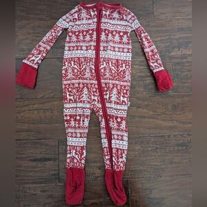 6-12m Little Sleepies Reindeer Cheer Christmas Footie